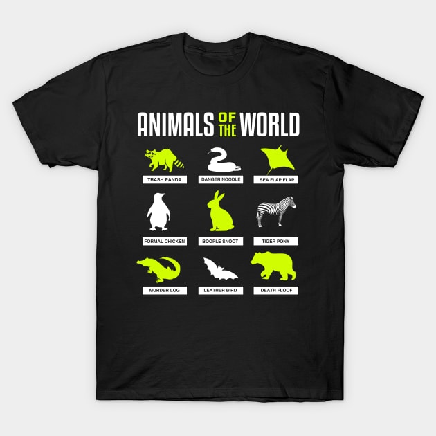 Animals Of The World T-Shirt by TeddyTees